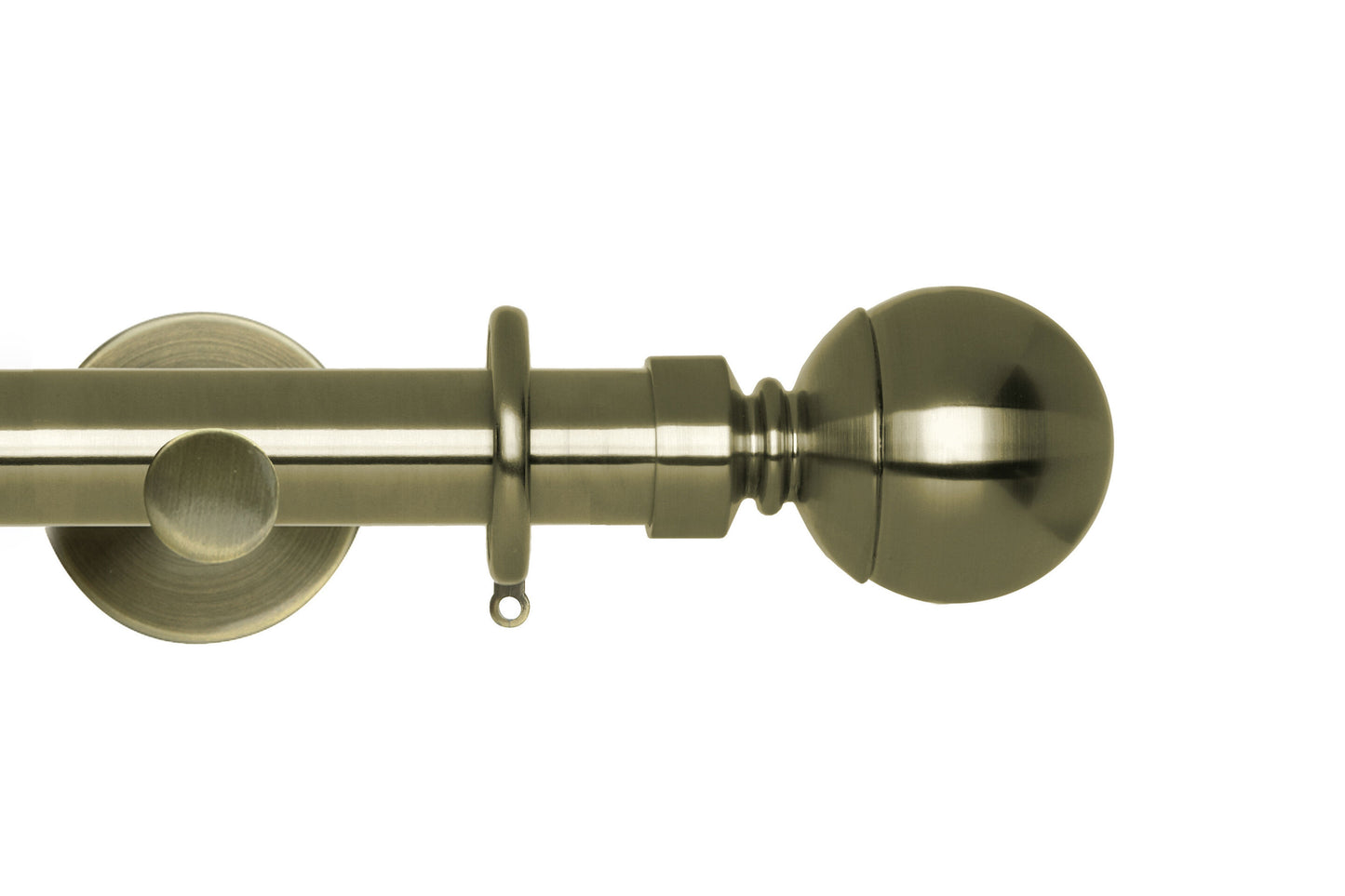 Hallis Neo Ball 28mm Metal Curtain Pole (Cylinder Brackets) - Spun Brass