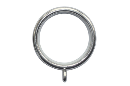 Neo 28mm Metal Curtain Rings (Pack of 6) - Stainless Steel