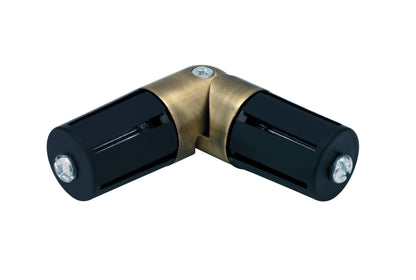 Hallis Neo 28mm Metal Curtain Pole Corner Joint - Spun Brass