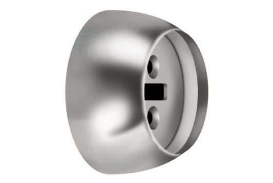 Hallis Neo 28mm Metal Curtain Pole Recess Brackets (Pair) - Stainless Steel