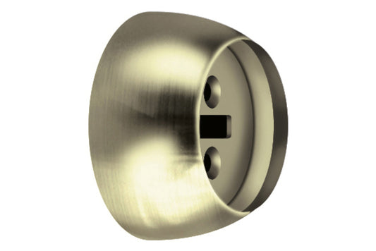 Hallis Neo 28mm Metal Curtain Pole Recess Brackets (Pair) - Spun Brass