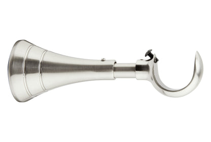 Hallis Neo 28mm Extendable Metal Curtain Pole Bracket - Stainless Steel