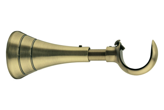 Hallis Neo 28mm Extendable Metal Curtain Pole Bracket - Spun Brass