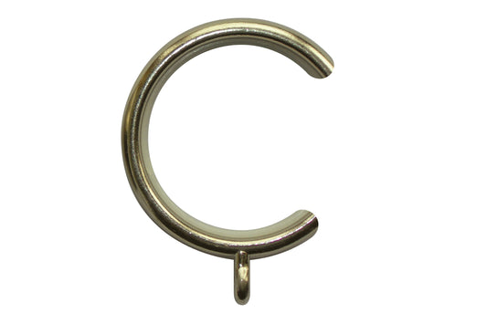 Neo 28mm Metal Curtain Passing Rings (Pack of 6) - Spun Brass