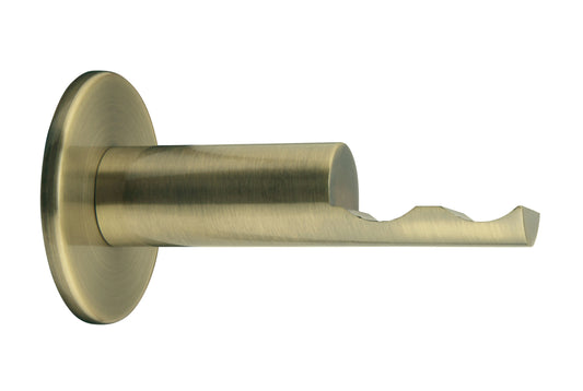 Hallis Neo 28mm Metal Curtain Pole Passing Bracket - Spun Brass