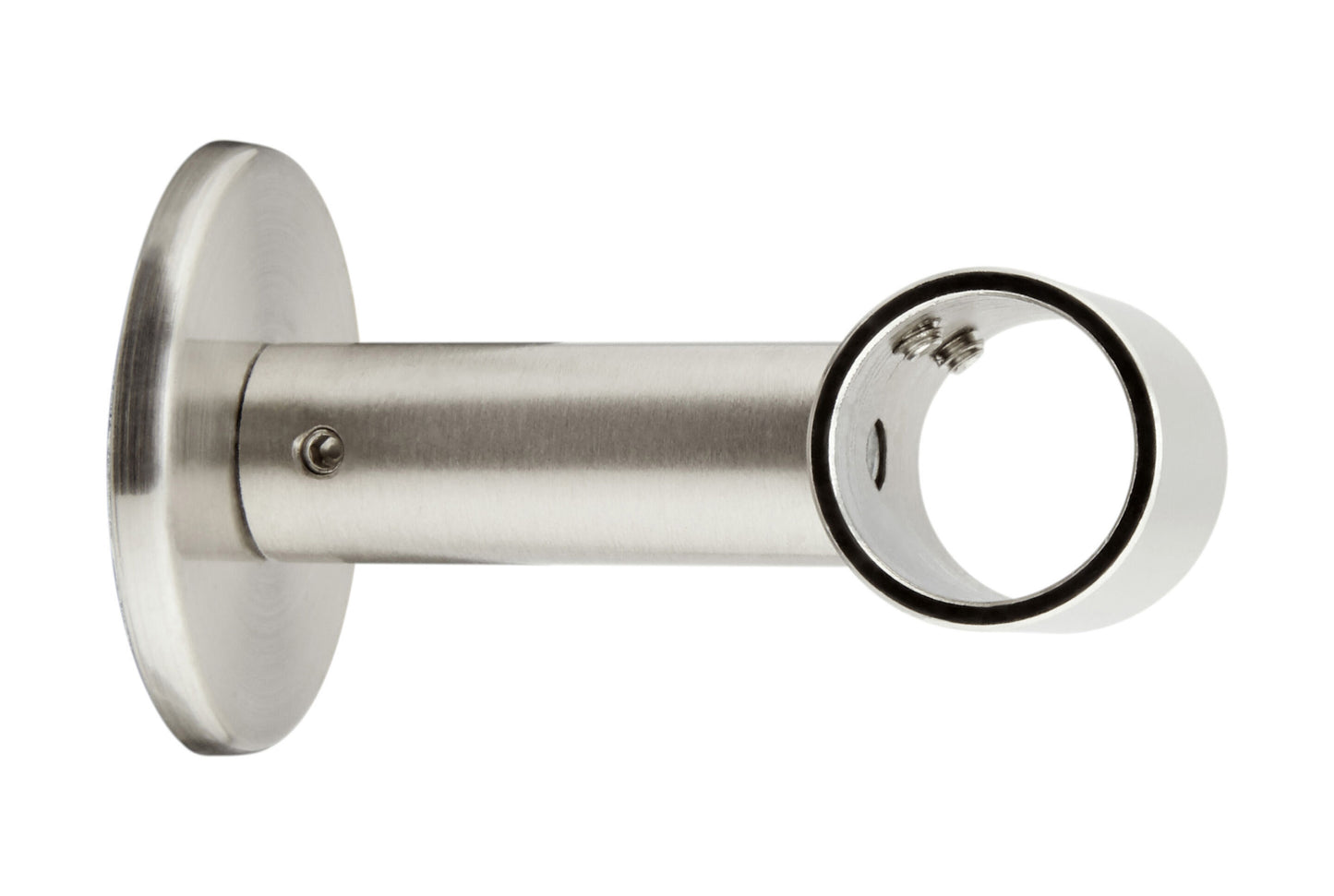 Hallis Neo 19mm Metal Curtain Pole Ceiling Bracket - Stainless Steel