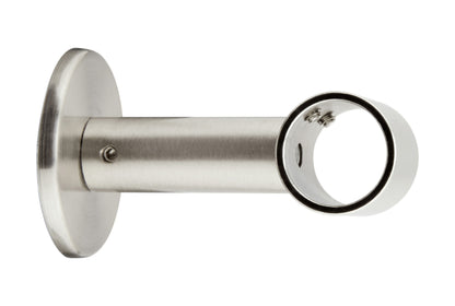Hallis Neo 19mm Metal Curtain Pole Ceiling Bracket - Stainless Steel