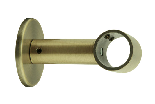 Hallis Neo 19mm Metal Curtain Pole Ceiling Bracket - Spun Brass