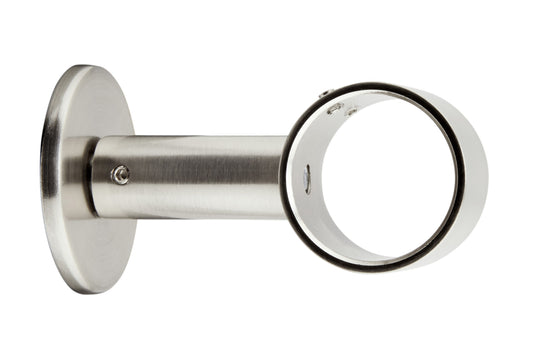 Hallis Neo 28mm Metal Curtain Pole Ceiling Bracket - Stainless Steel
