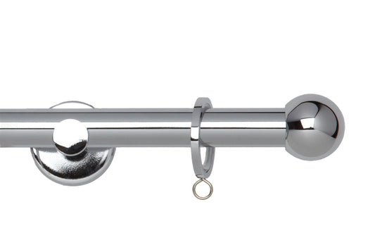 Hallis Neo Ball 19mm Metal Curtain Pole - Chrome
