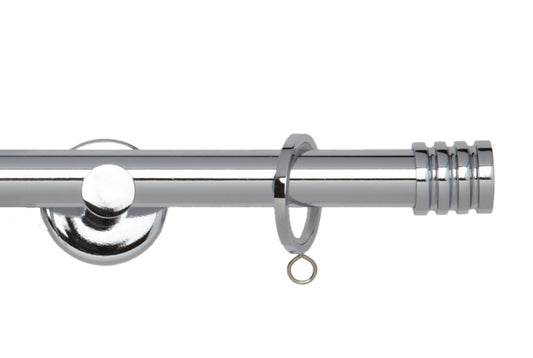 Hallis Neo Stud 19mm Metal Curtain Pole - Chrome
