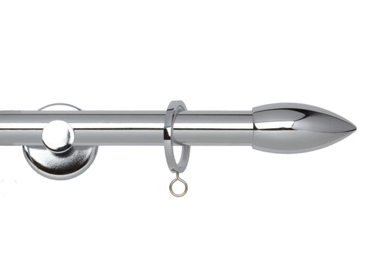 Hallis Neo Bullet 19mm Metal Curtain Pole - Chrome