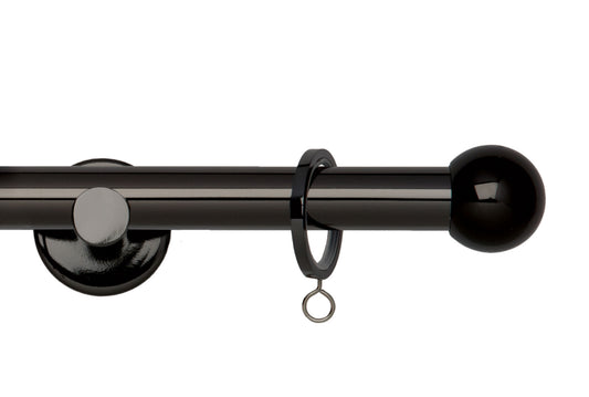 Hallis Neo Ball 19mm Metal Curtain Pole - Black Nickel
