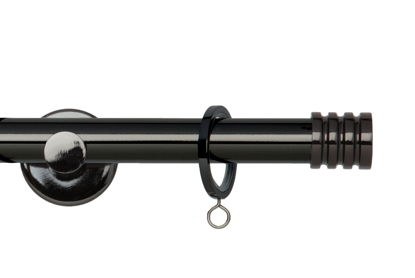 Hallis Neo Stud 19mm Metal Curtain Pole - Black Nickel