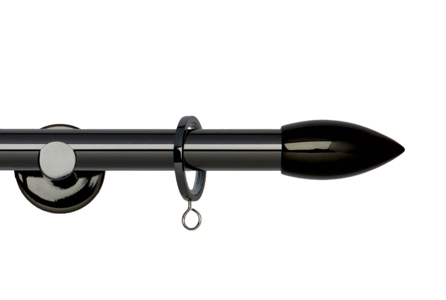 Hallis Neo Bullet 19mm Metal Curtain Pole - Black Nickel
