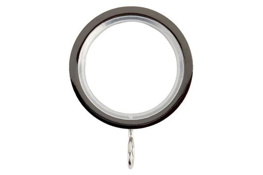 Neo 19mm Metal Curtain Rings (Pack of 6) - Black Nickel