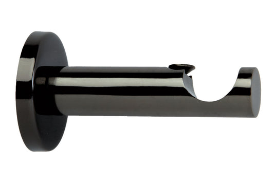 Hallis Neo 19mm Metal Curtain Pole Cylinder Bracket - Black Nickel