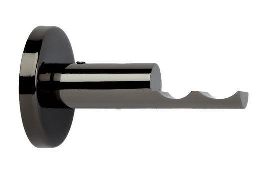 Hallis Neo 19mm Metal Curtain Pole Passing Bracket - Black Nickel