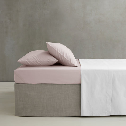 Catherine Lansfield Easy Iron Percale Fitted Sheet - Blush