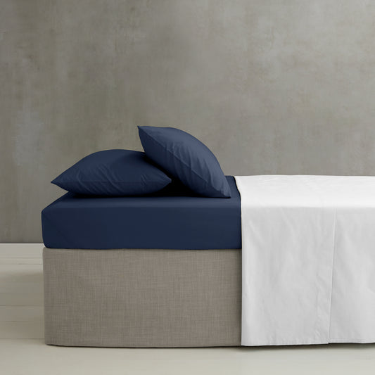 Catherine Lansfield Easy Iron Percale Fitted Sheet - Navy