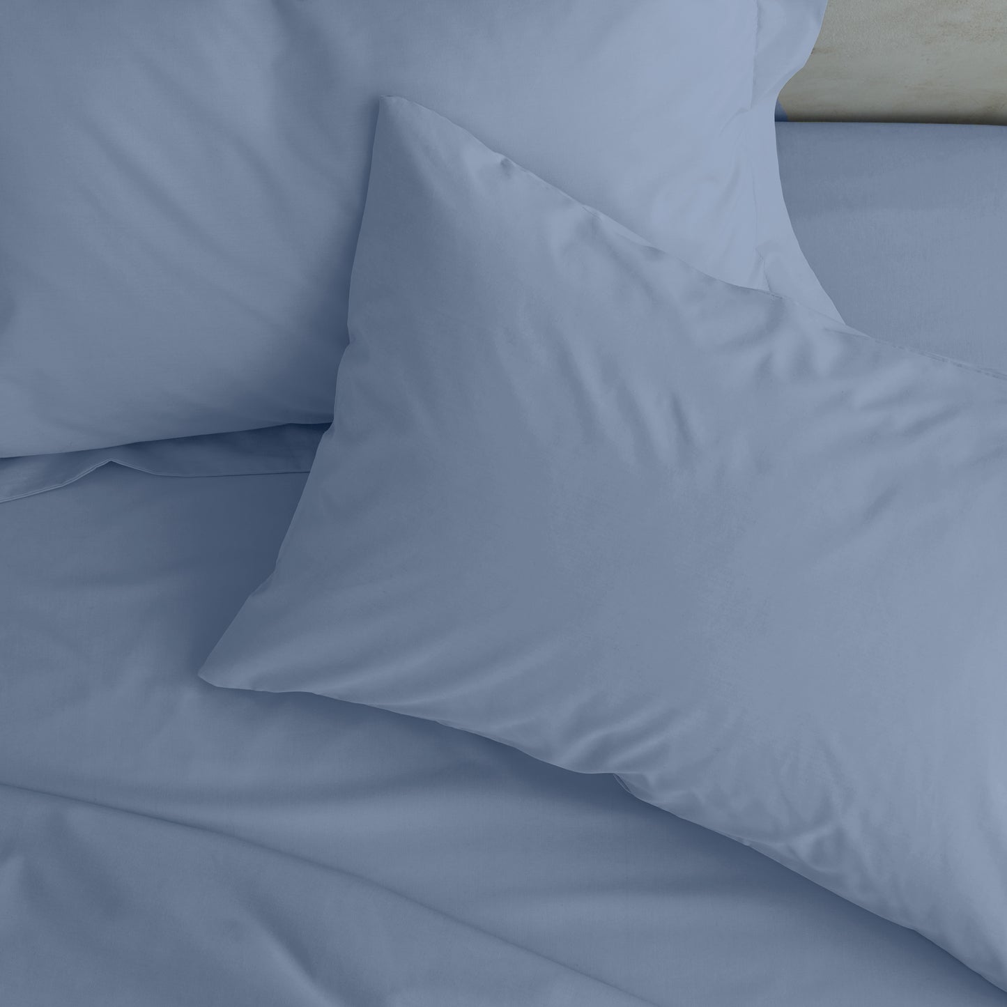 Catherine Lansfield Easy Iron Percale Fitted Sheet - Lansfield Blue