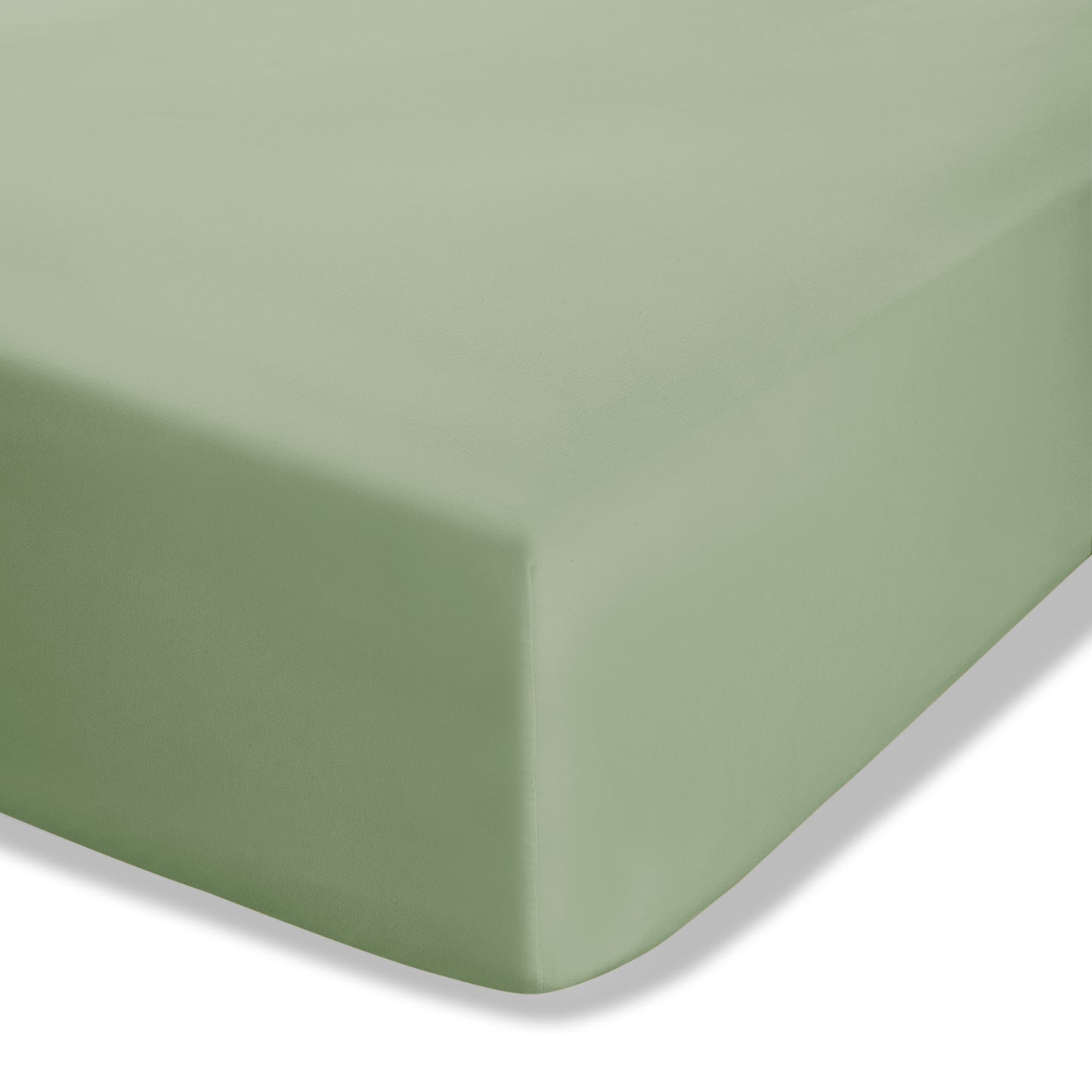Catherine Lansfield Easy Iron Percale Fitted Sheet - Sage Green