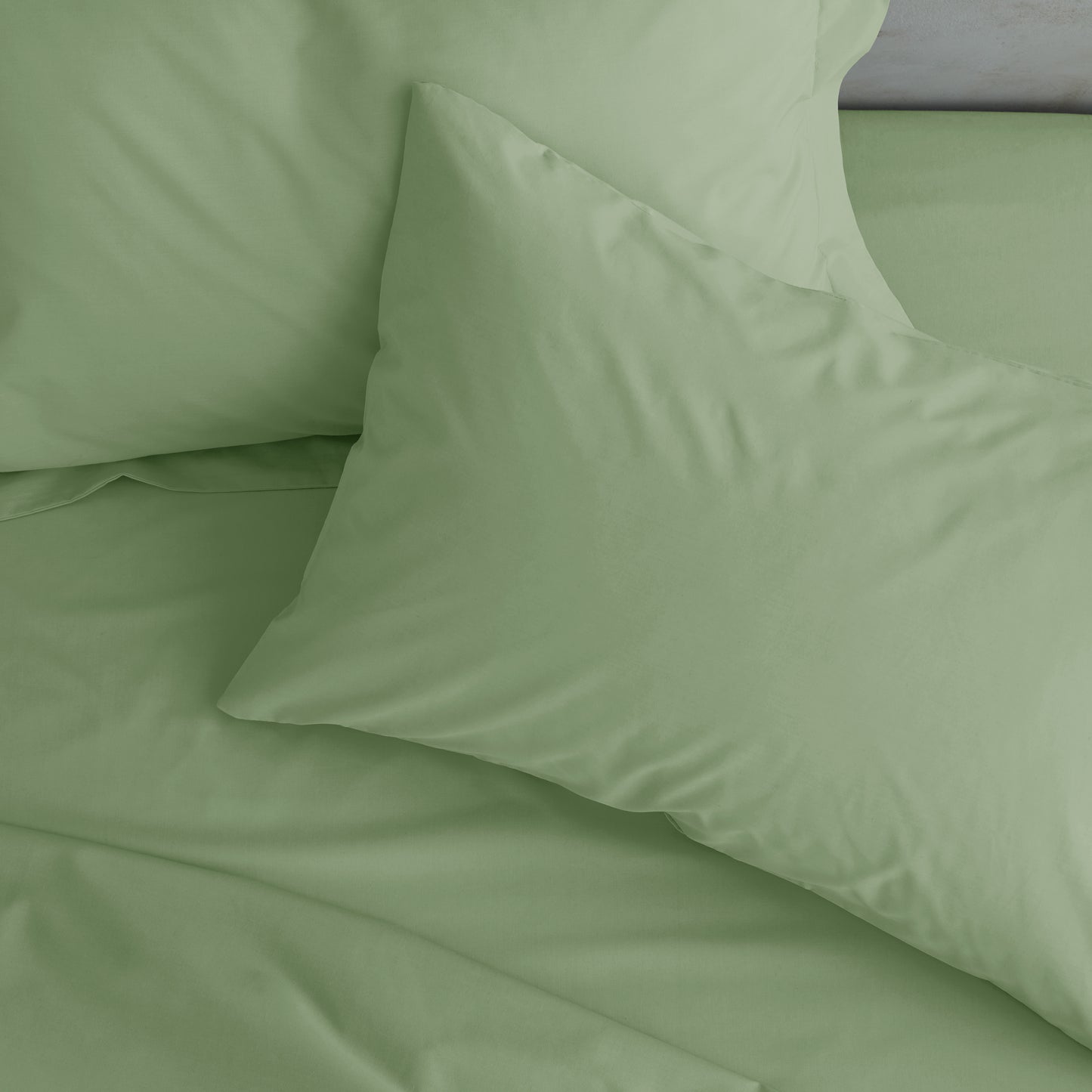 Catherine Lansfield Easy Iron Percale Fitted Sheet - Sage Green
