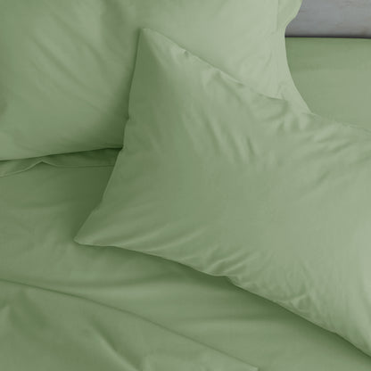Catherine Lansfield Easy Iron Percale Fitted Sheet - Sage Green
