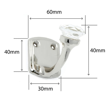 Laura Ashley Connie Single Coat Hook - Chrome