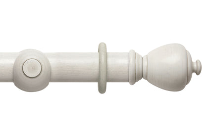 Hallis Modern Country Sugar Pot 45mm Wooden Curtain Pole - Brushed Ivory