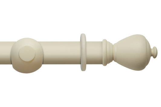 Hallis Modern Country Sugar Pot 45mm Wooden Curtain Pole - Pearl