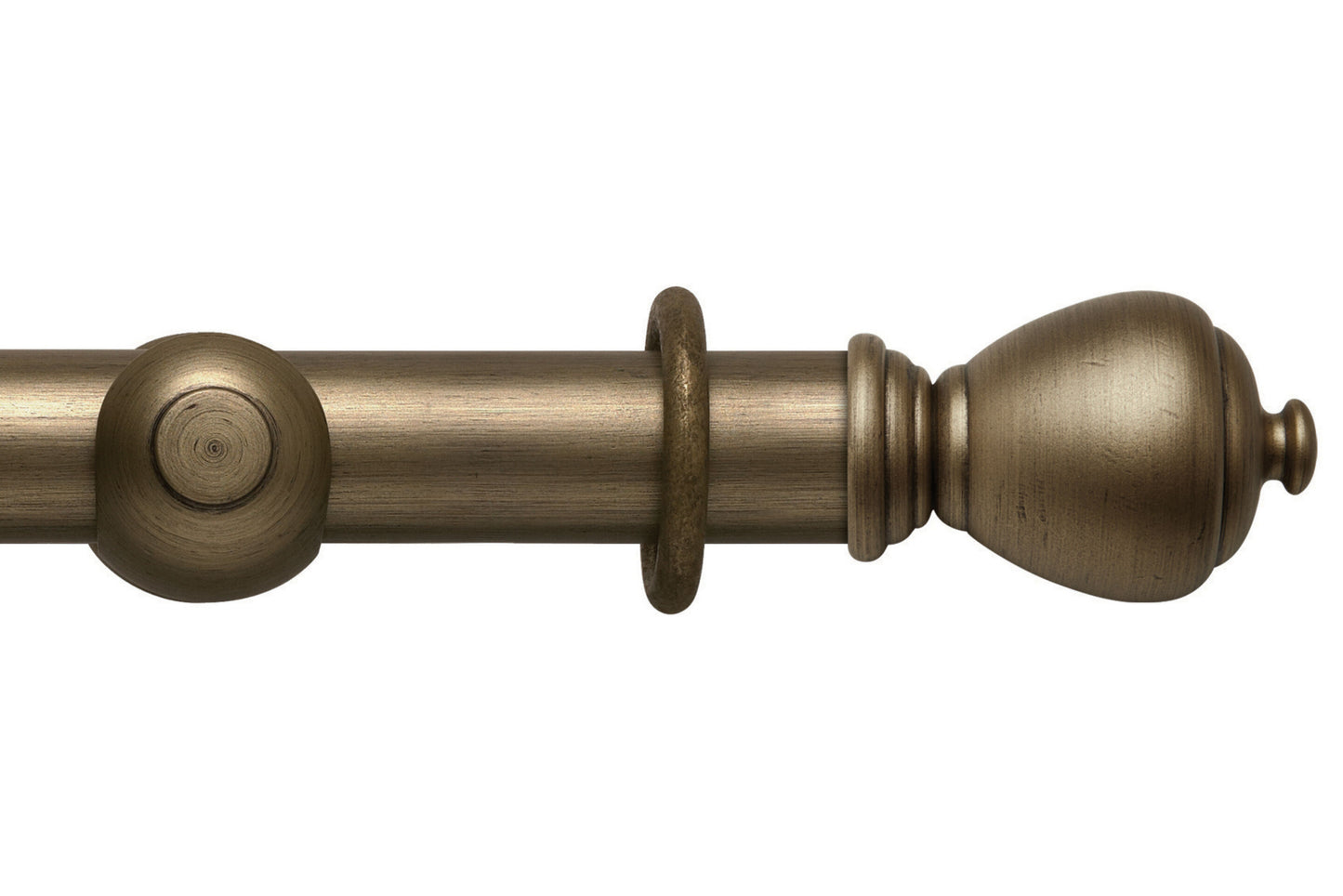 Hallis Modern Country Sugar Pot 45mm Wooden Curtain Pole - Gold Black