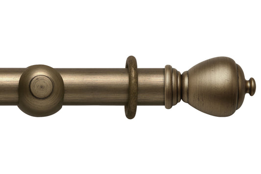 Hallis Modern Country Sugar Pot 45mm Wooden Curtain Pole - Gold Black