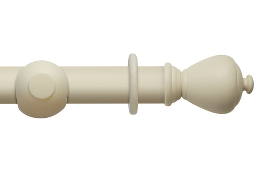 Hallis Modern Country Sugar Pot 55mm Wooden Curtain Pole - Pearl