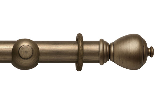 Hallis Modern Country Sugar Pot 55mm Wooden Curtain Pole - Gold Black