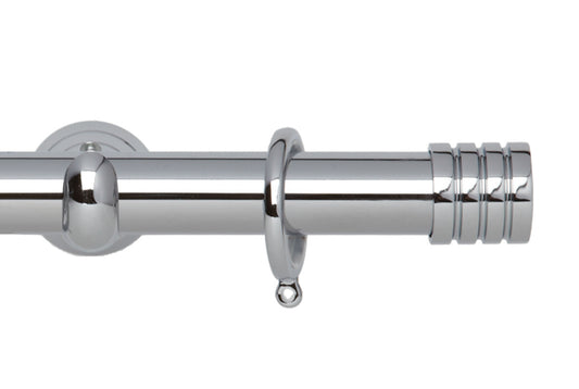 Hallis Neo Stud 28mm Metal Curtain Pole (Cup Brackets) - Chrome