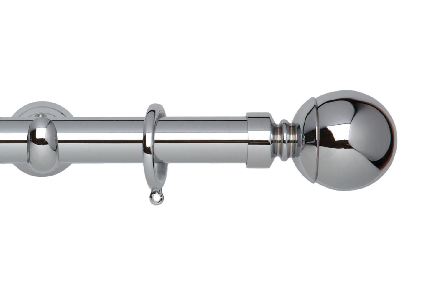 Hallis Neo Ball 28mm Metal Curtain Pole (Cup Brackets) - Chrome