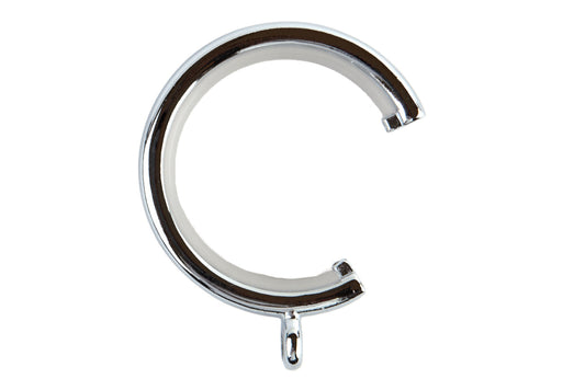 Neo 28mm Metal Curtain Passing Rings (Pack of 6) - Chrome
