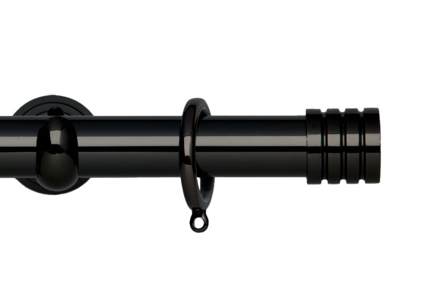 Hallis Neo Stud 28mm Metal Curtain Pole (Cup Brackets) - Black Nickel