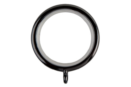Neo 28mm Metal Curtain Rings (Pack of 6) - Black Nickel