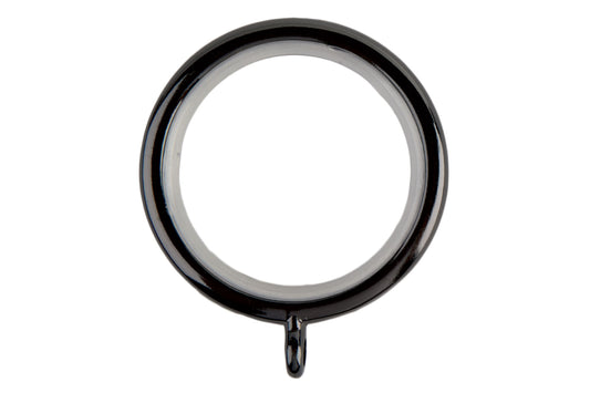 Neo 28mm Metal Curtain Rings (Pack of 6) - Black Nickel
