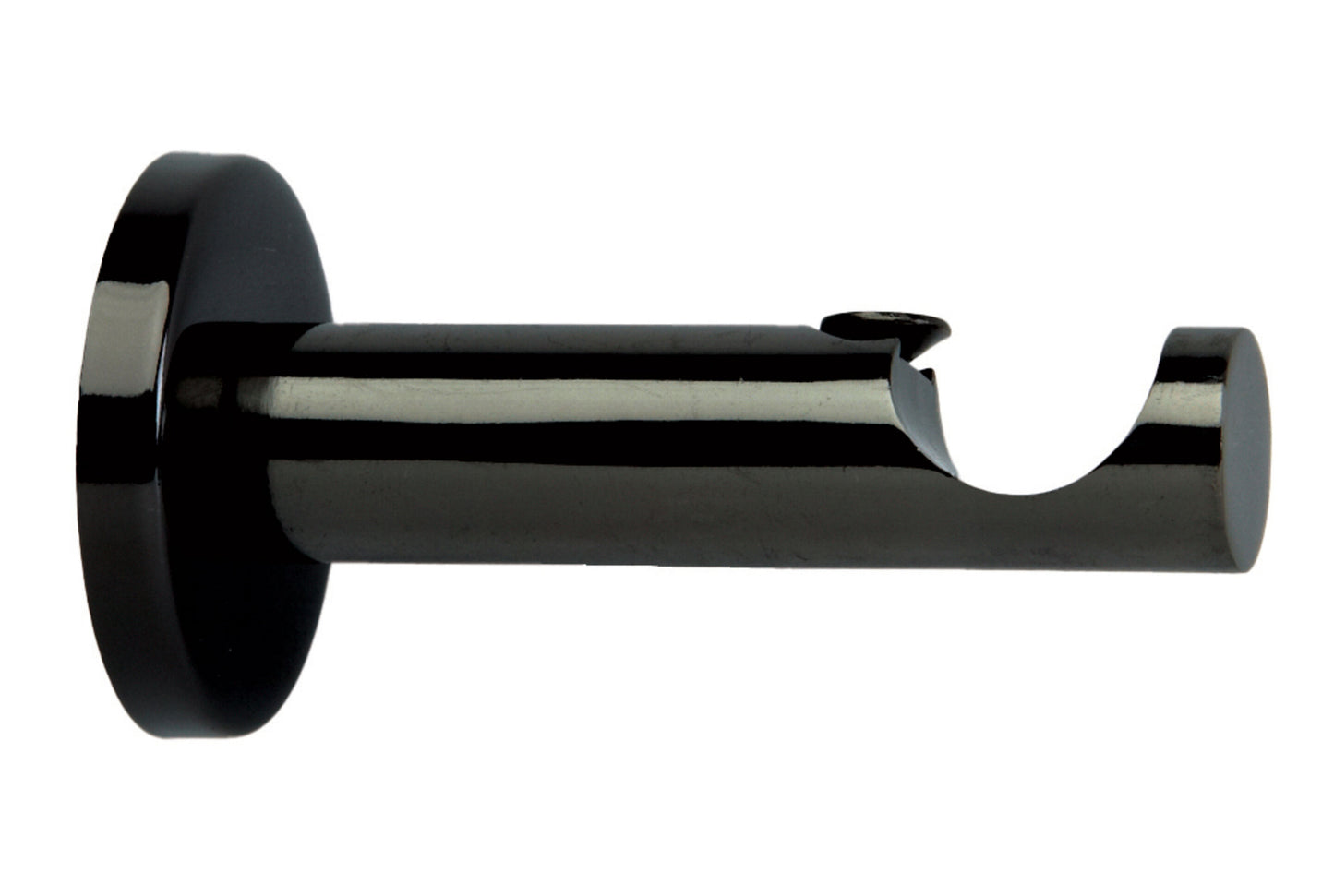 Hallis Neo 28mm Metal Curtain Pole Cylinder Bracket - Black Nickel