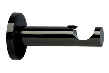 Hallis Neo 28mm Metal Curtain Pole Cylinder Bracket - Black Nickel