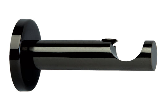 Hallis Neo 28mm Metal Curtain Pole Cylinder Bracket - Black Nickel