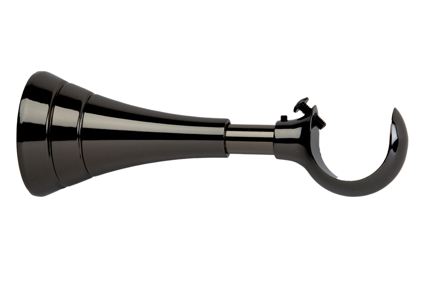 Hallis Neo 28mm Extendable Metal Curtain Pole Bracket - Black Nickel