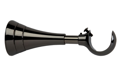 Hallis Neo 28mm Extendable Metal Curtain Pole Bracket - Black Nickel