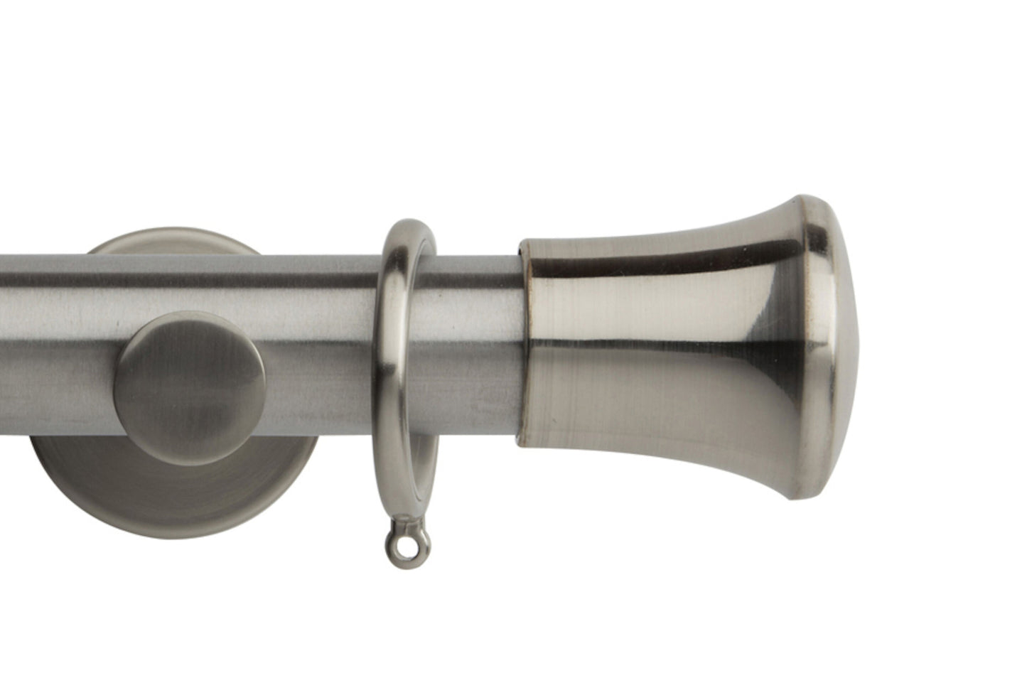 Hallis Neo Trumpet 35mm Metal Curtain Pole - Stainless Steel