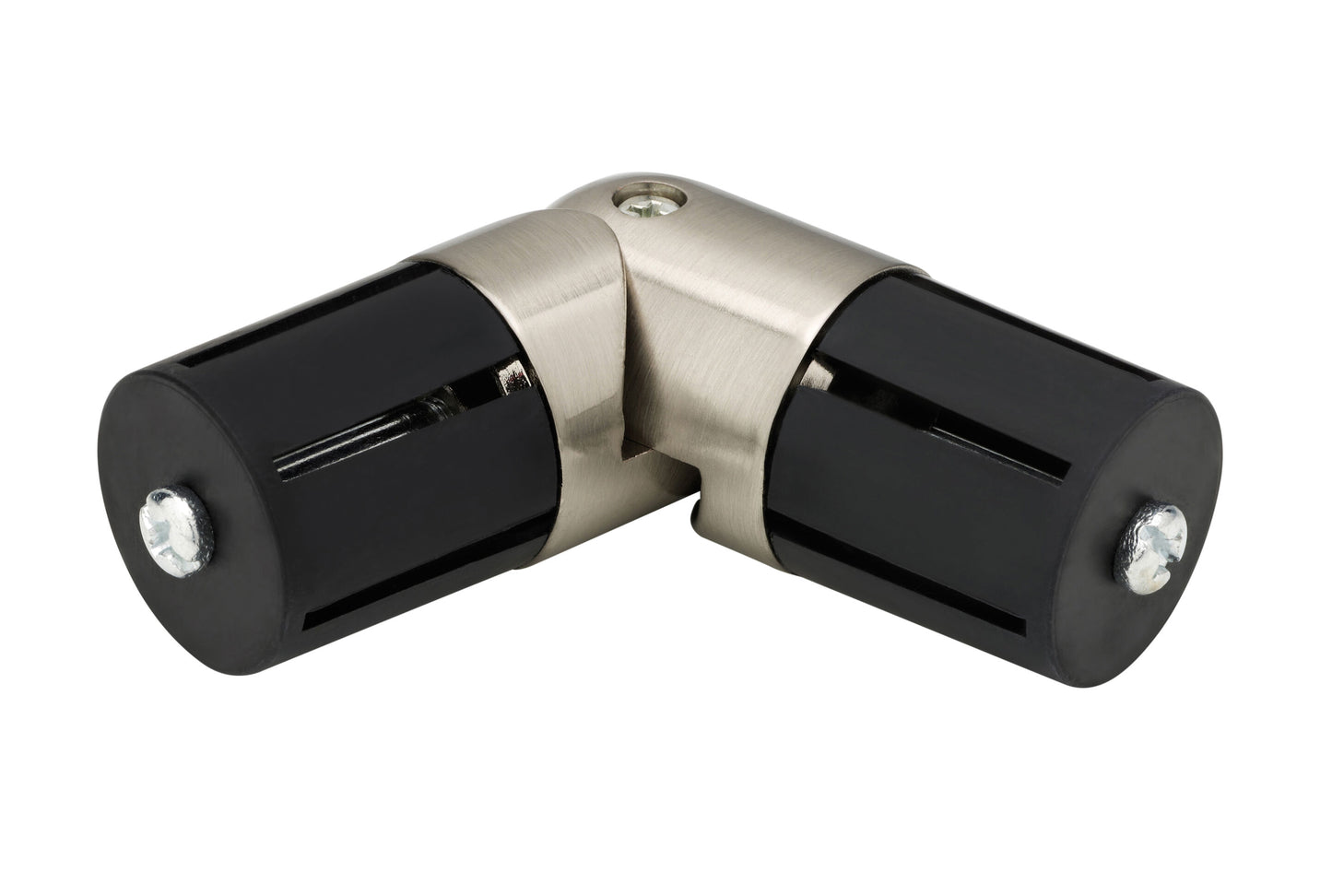 Hallis Neo 35mm Metal Curtain Pole Corner Joint - Stainless Steel