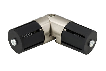 Hallis Neo 35mm Metal Curtain Pole Corner Joint - Stainless Steel