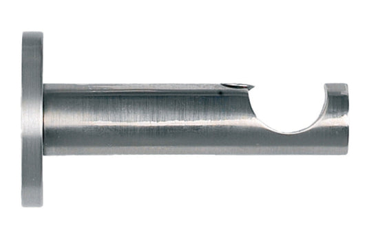 Hallis Neo 35mm Metal Curtain Pole Cylinder Bracket - Stainless Steel